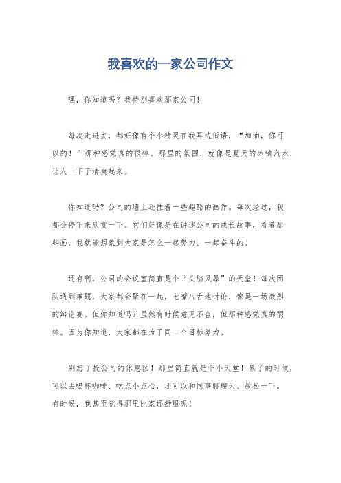 我喜欢的一家公司作文