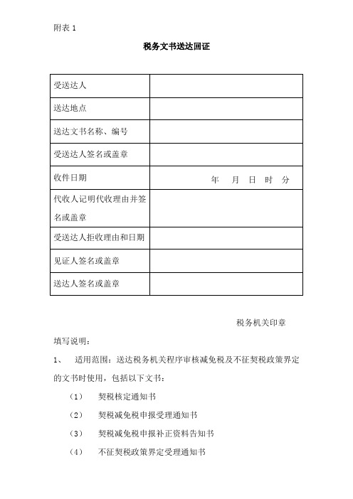 契税减免税申报审核工作规程附表1-10