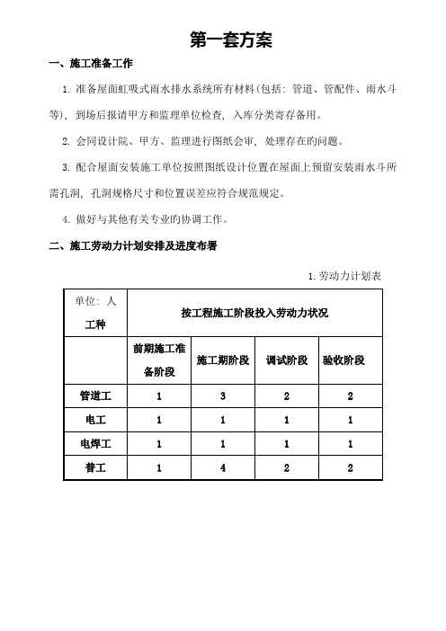 虹吸雨水排水系统施工方案施工工艺两套