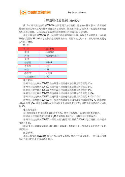 环氧硅烷交联剂 XR-500