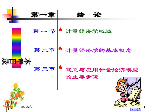 计量经济学教学课件第一章详解