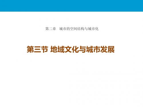 地域文化与城市发展 PPT课件 8 中图版