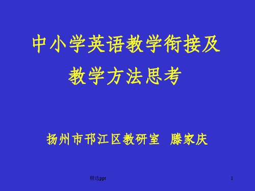 中小学英语衔接教学及教学方法的思考