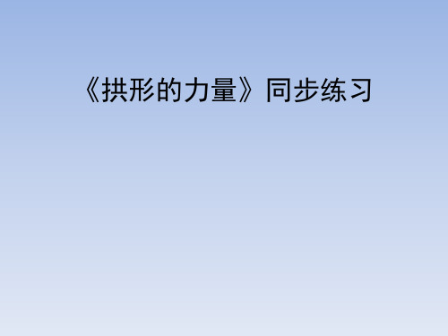 教育科学出版社小学六年级科学上册《拱形的力量》同步练习