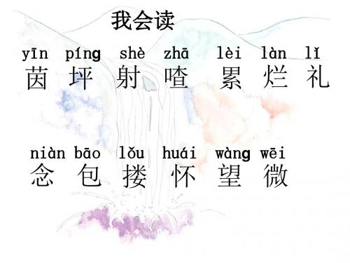 6 阳光   生字词学习.