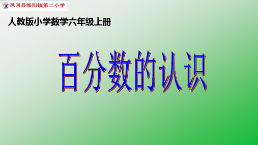 新人教版小学六年级数学上册百分数(一《百分数的认识》-优质课件