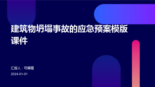 建筑物坍塌事故的应急预案模版课件