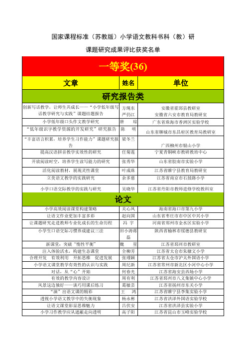 国家课程标准(苏教版)小学语文教科书科(教)研(精)