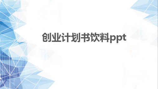 创业计划书饮料ppt