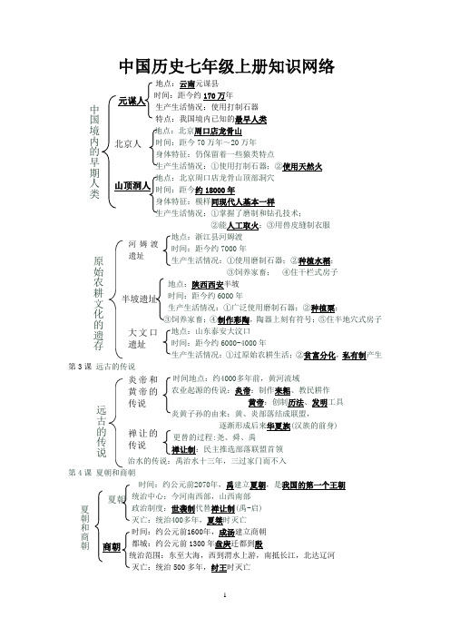 2013年初中历史中考复习提纲