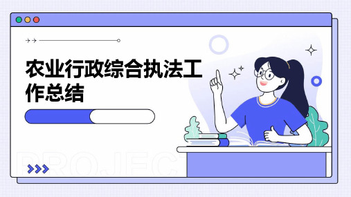 农业行政综合执法工作总结PPT