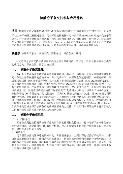 核酸分子杂交技术与应用综述