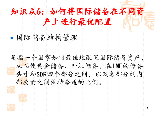 怎么把国际储备在不同资产上进行最优配置？