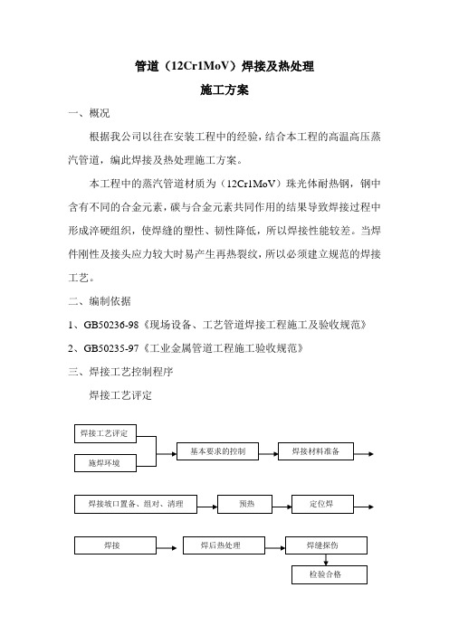 12Cr1MoV焊接施工方案