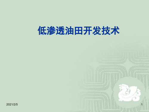 低渗透油田开发技术 ppt课件