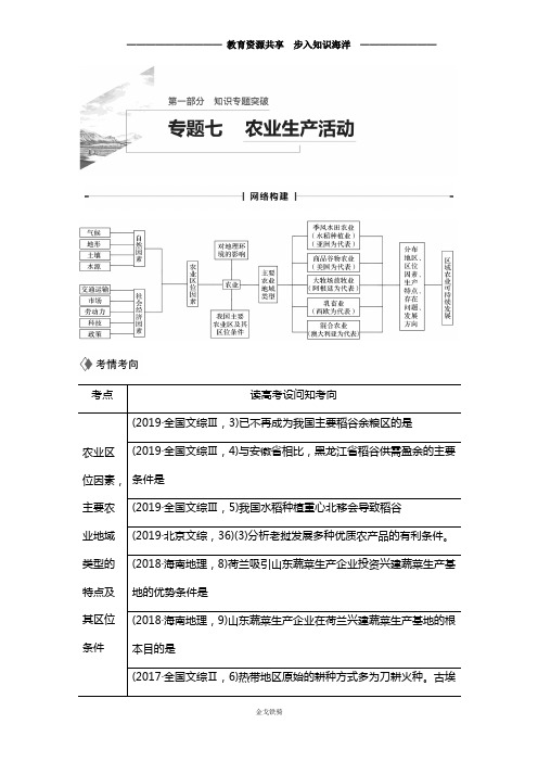 2020 高中地理复习   经典专题讲座 (10)