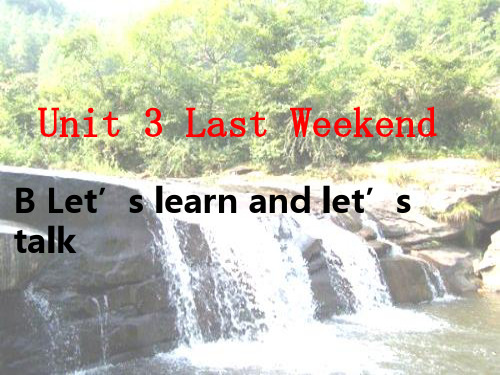 (新课标)小学PEP英语六年级下册Unit 3《Last Weekend》精品