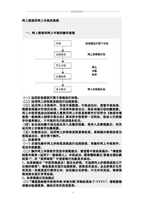 国税网上申报系统操作流程