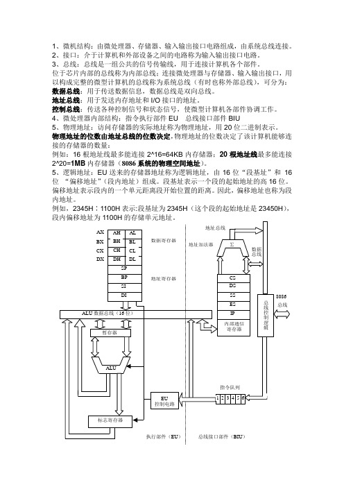 微机原理期末复习