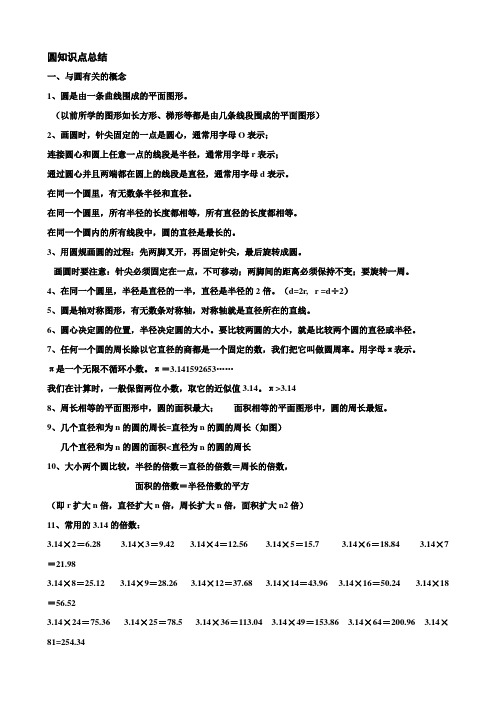 六年级上册数学素材-知识点 北师大版