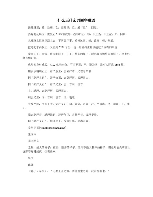 什么正什么词四字成语