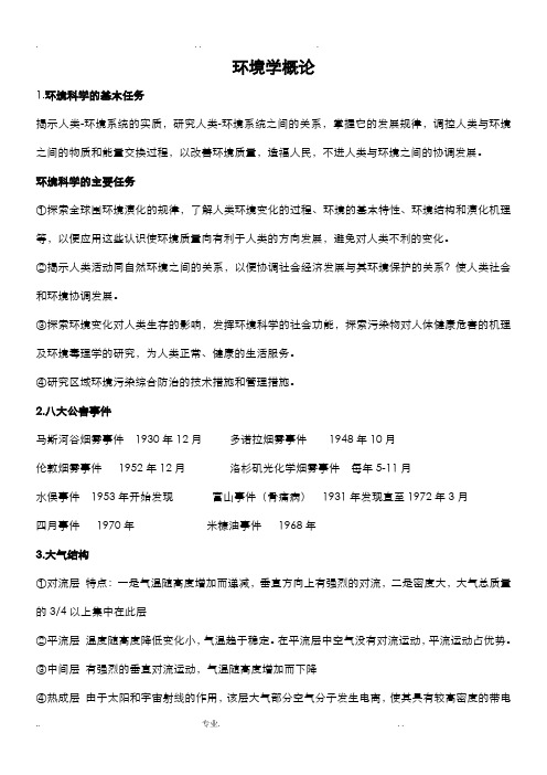 环境学概论复习重点