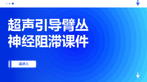 超声引导臂丛神经阻滞课件