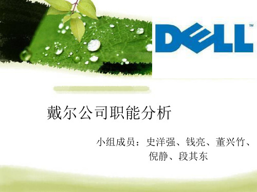 dell职能战略分析