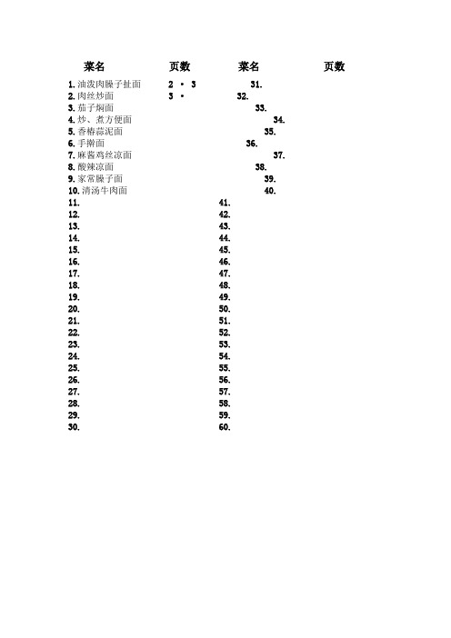 60种面条做法