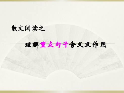 高考散文句子赏析ppt课件