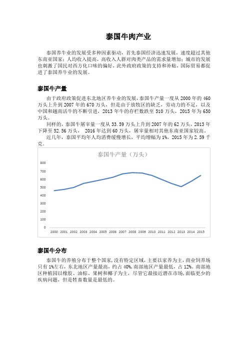 泰国肉牛和奶牛养殖报告