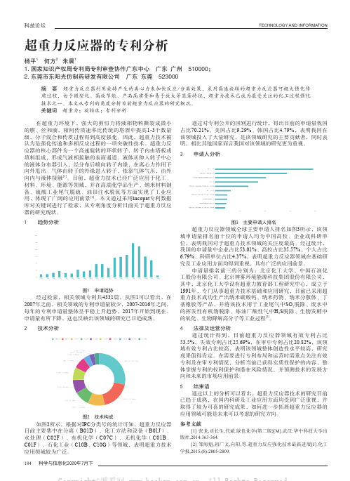 超重力反应器的专利分析