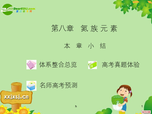 高考化学专题复习精品课件 第8章 氮族元素本章小结