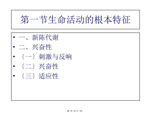 人体的基本生理功能