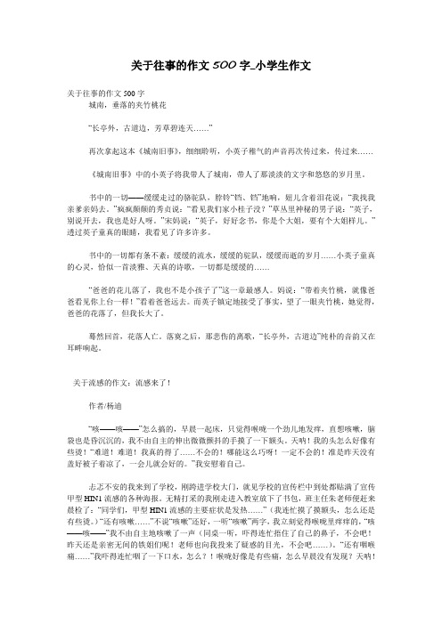 关于往事的作文500字_小学生作文