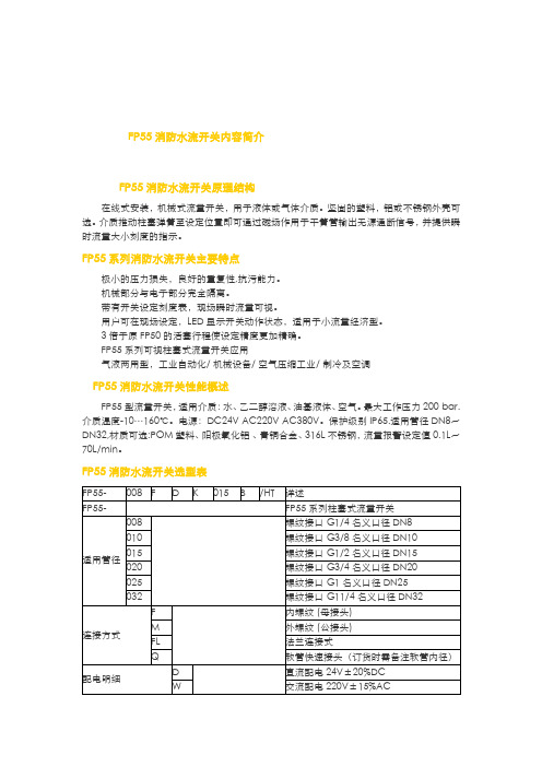 FP55消防水流开关