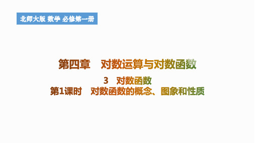 5.3 对数函数(第1课时 对数函数的概念、图象和性质)2024-2025学年高一上北师版必修1