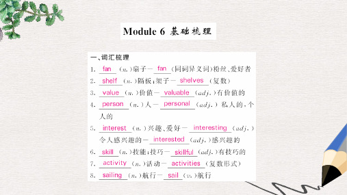 八年级英语下册Module6Hobbies基础梳理课件外研版