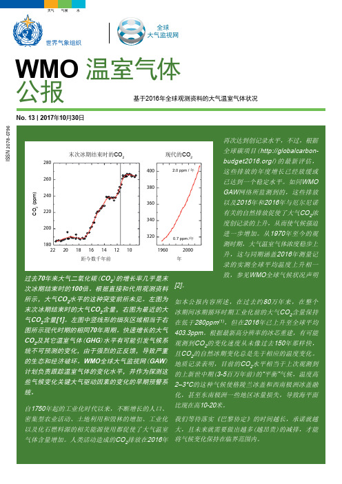 温室气体公报