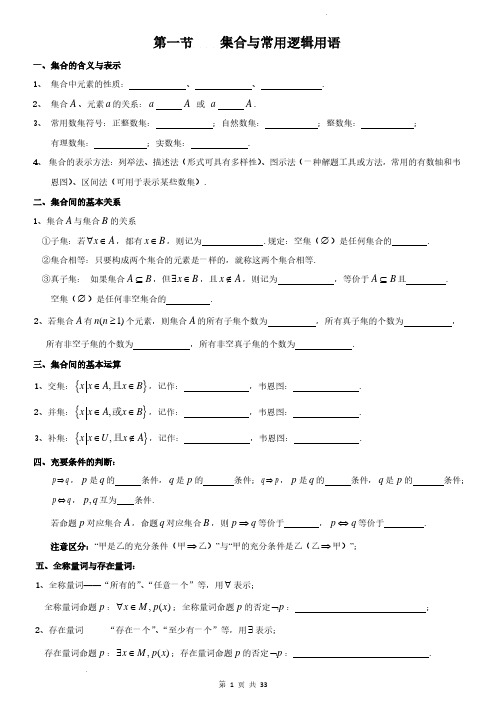 2024新高考数学知识点总结清单(填空版)(2)