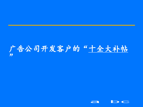 客户开发策略