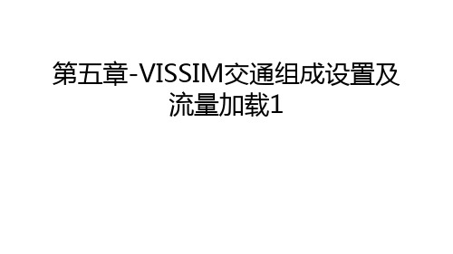 第五章-VISSIM交通组成设置及流量加载1教学提纲