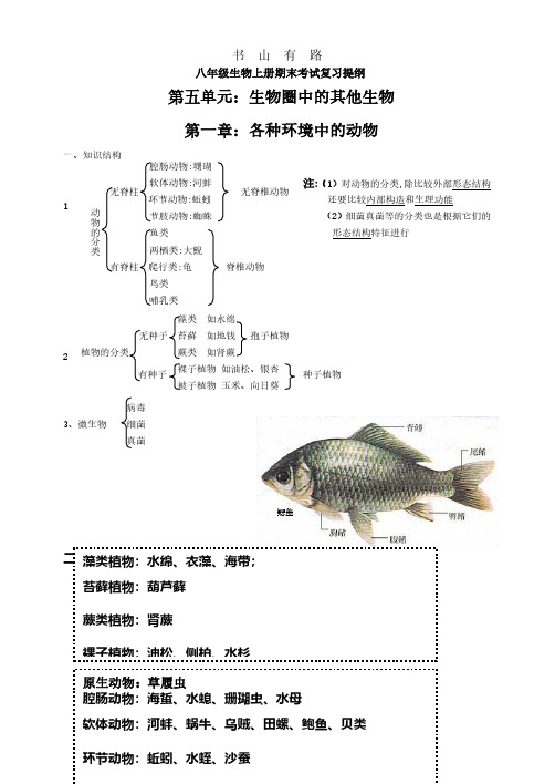 八年级上册生物复习提纲(完整)PDF.pdf