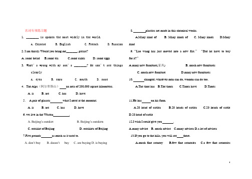 名词专项练习题