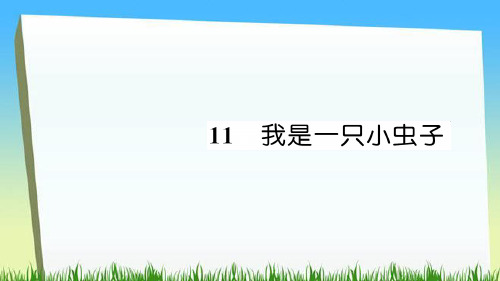 二年级下册语文课件11 我是一只小虫子习题∣人教部编版() (共8张PPT)