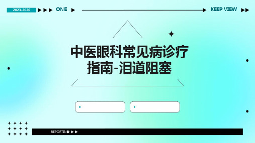 中医眼科常见病诊疗指南泪道阻塞的中医诊断与治疗方法