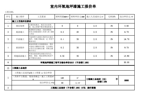 地坪漆施工报价--