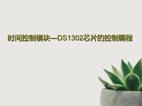 时间控制模块—DS1302芯片的控制编程共72页