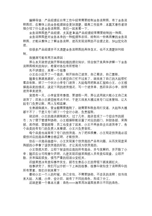 产品经理大话业务流程图(一)——什么是业务流程图