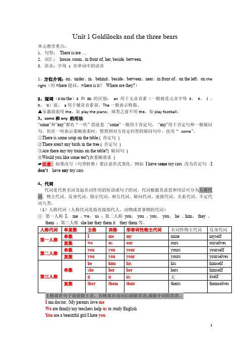 苏教版五年级英语上册unit1知识点吐血整理